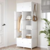 RRP £54.99 JOISCOPE, 10-Cube Portable Wardrobe for Bedroom Ideal Storage Organizer Cube Closet