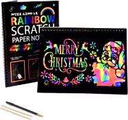 RRP £40 Set of 4 x Scratch Art Magic Rainbow Books