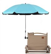 RRP £33.99 Starry City Chair Parasol with Adjustable Clamp, Clip On Umbrella