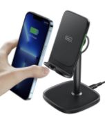 RRP £25.99 INIU Wireless Charger Phone Stand 15W Fast Charge Phone Desk Holder