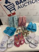 Collection of Slippers and Kids Shoes