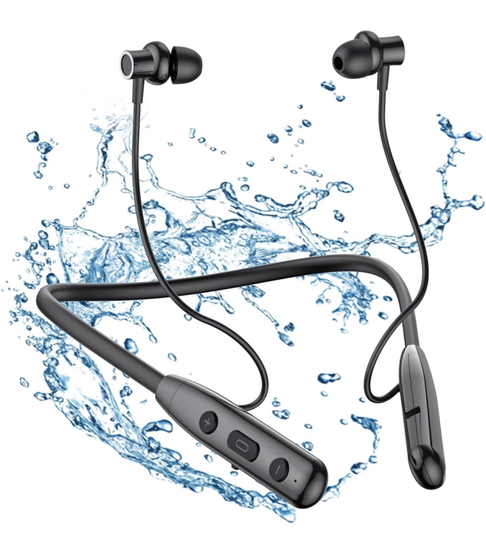 RRP £28 Set of 2 x Soppy Neckband Earphones Bluetooth 5.3 Wireless In-Ear Headphones
