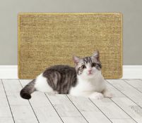 RRP £50 Set of 3 x KPUY Cat Scratcher 60 x 40cm Cat Scratching Mat with Adhesive Hook Loop Tape