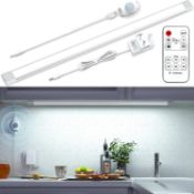 RRP £26.99 LED Motion Sensor Cabinet Lights, 60CM Dimmable Under Cupboard Kitchen Light with