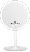 RRP £22.99 Auxmir Makeup Mirror with Light Vanity Mirror with 5X Magnification LED Touch Control