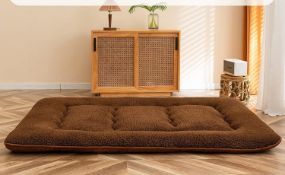 RRP £169.99 MAXYOYO Sherpa Fleece Floor Futon Mattress, Japanese Style Roll Up Ultra Soft Bed