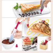 RRP £96 Set of 12 x 2-pieces Silicone Writing Pen Cake Baking Gadgets, Cake Cookie Decorating