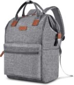 RRP £26.99 marcello Travel Laptop Backpack, Wide Open Work Bag Lightweight Laptop Bag with USB