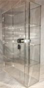 RRP £89.99 PC3721 ® 1 High Gloss Clear Acrylic Display Case with Front Door & Security Lock DB092-