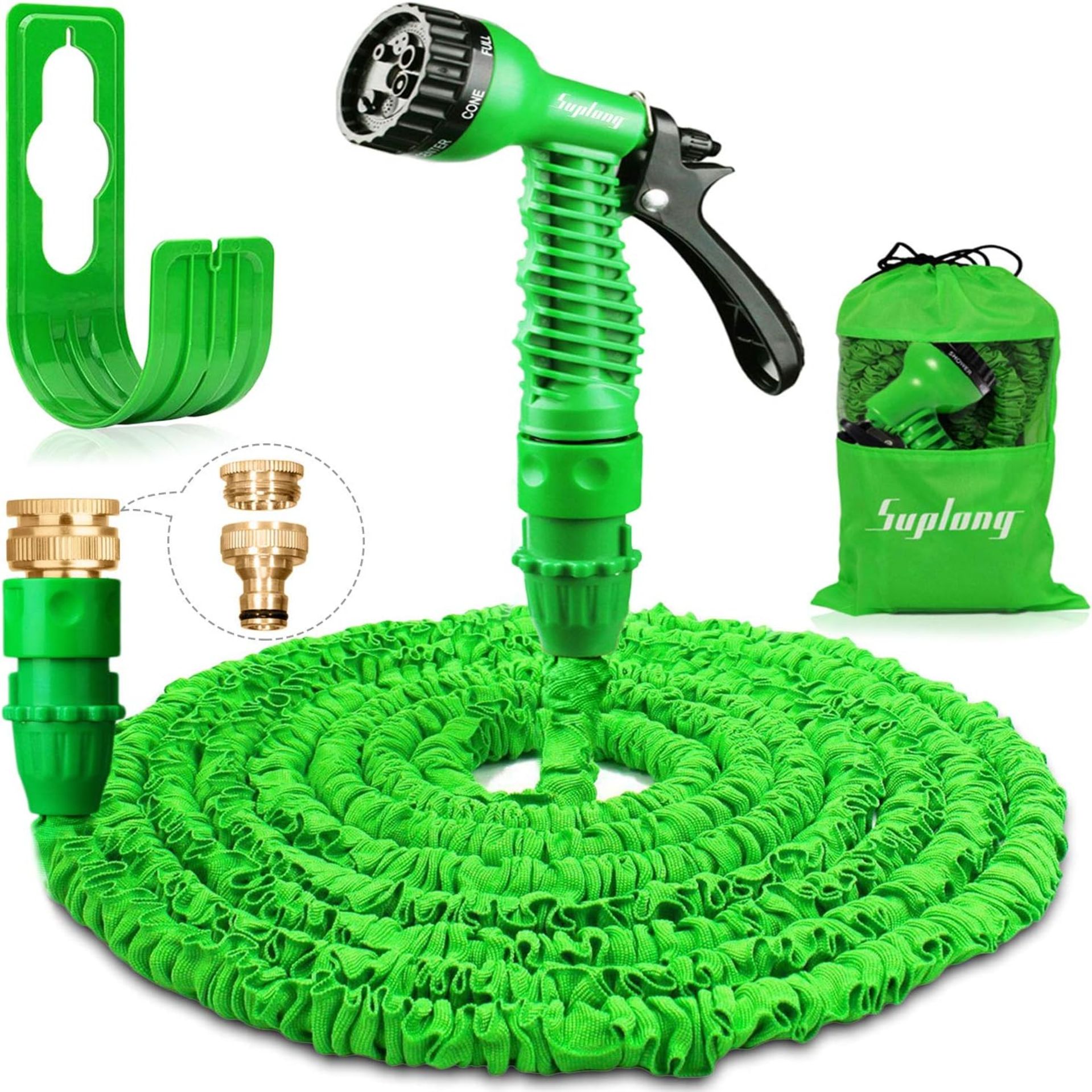 RRP £220 Set of 11 x Suplong Expandable Garden Hose 50ft,Expanding Hose Pipe with 1/2",3/4"