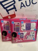 RRP £30 Set of 2 x Barbie Large Art Set, Large Stationery Set