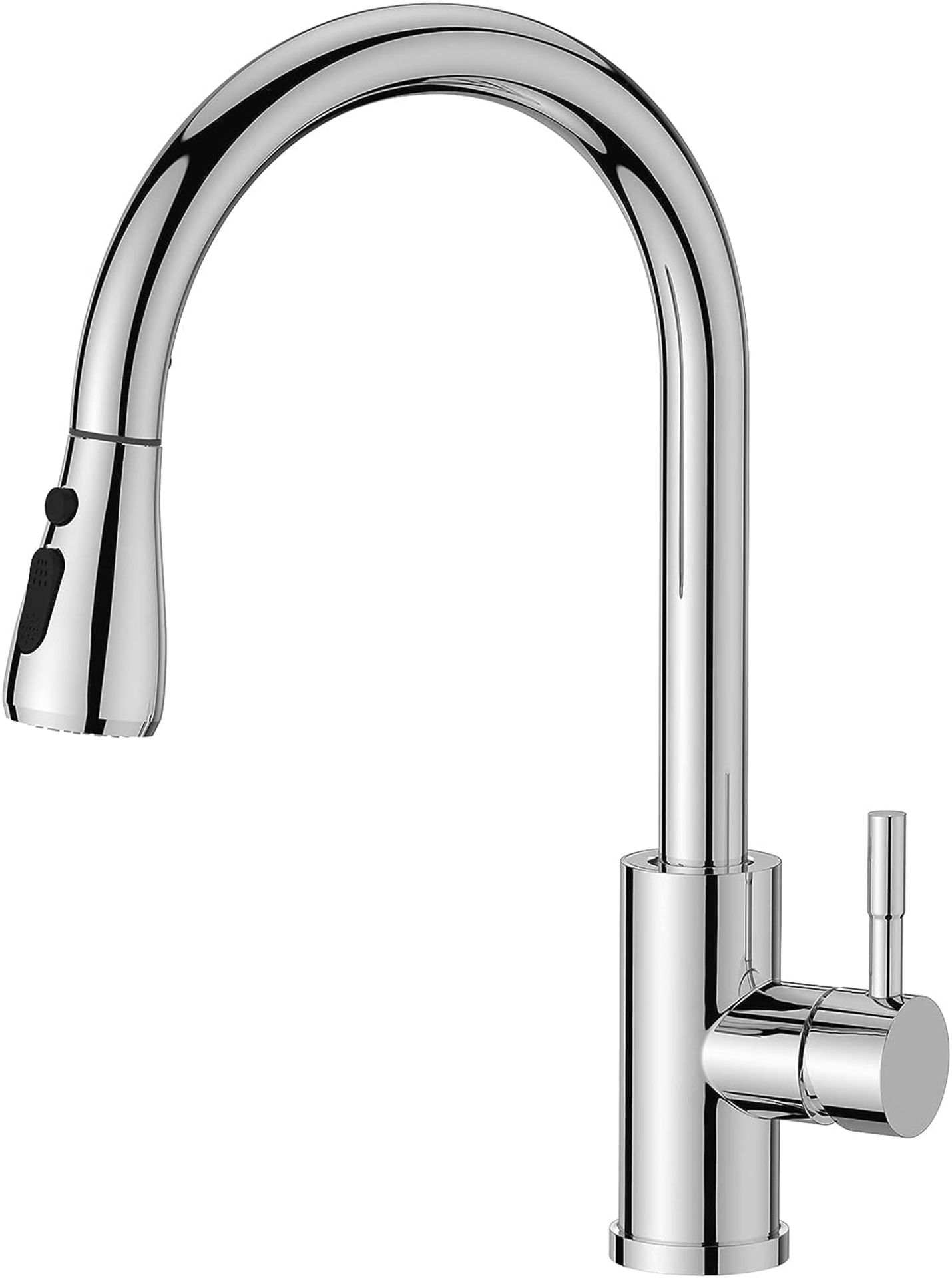 RRP £70.99 FORIOUS Kitchen Sink Tap Mixer, with Pull Out Spray, Swivel Single Handle High Arc Pull