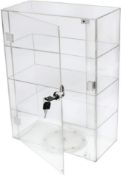RRP £109.99 PC3721 ® 1 High Gloss Clear Acrylic Display Case with Front Door & Security Lock and