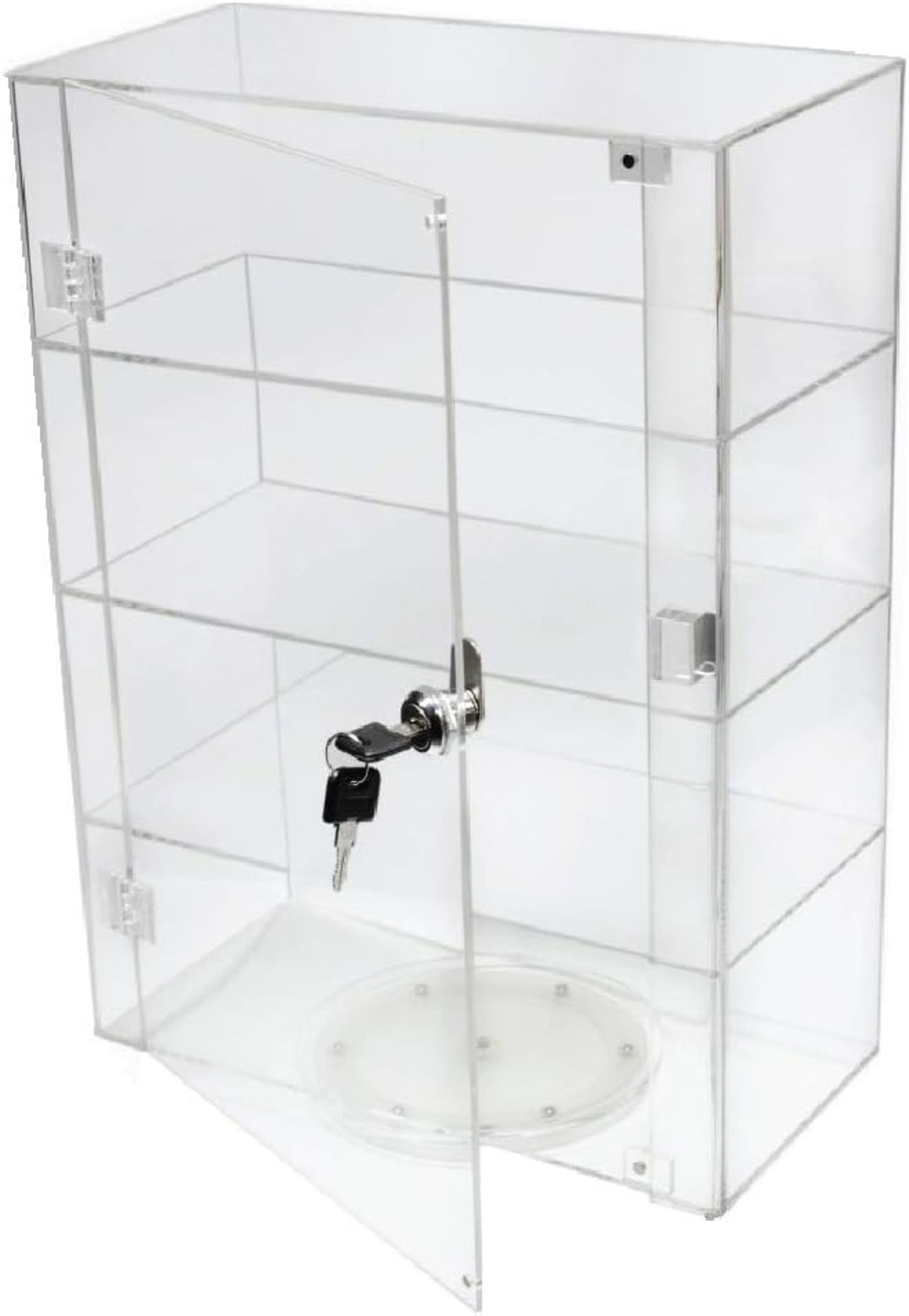 RRP £109.99 PC3721 ® 1 High Gloss Clear Acrylic Display Case with Front Door & Security Lock and