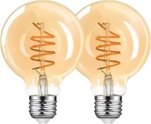 RRP £45 Set of 3 x 2-Pack TopLeder Edison Light Bulbs, Dimmable E27 Screw Bulb, 4W 350LM 2500K