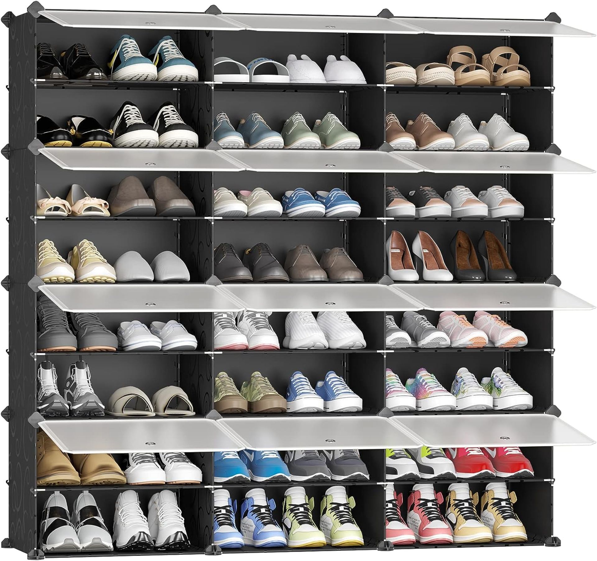 RRP £59.99 JOISCOPE Shoe Storage Cabinet Organiser, Multifunctional 3 x 8 Tier Modular Cube