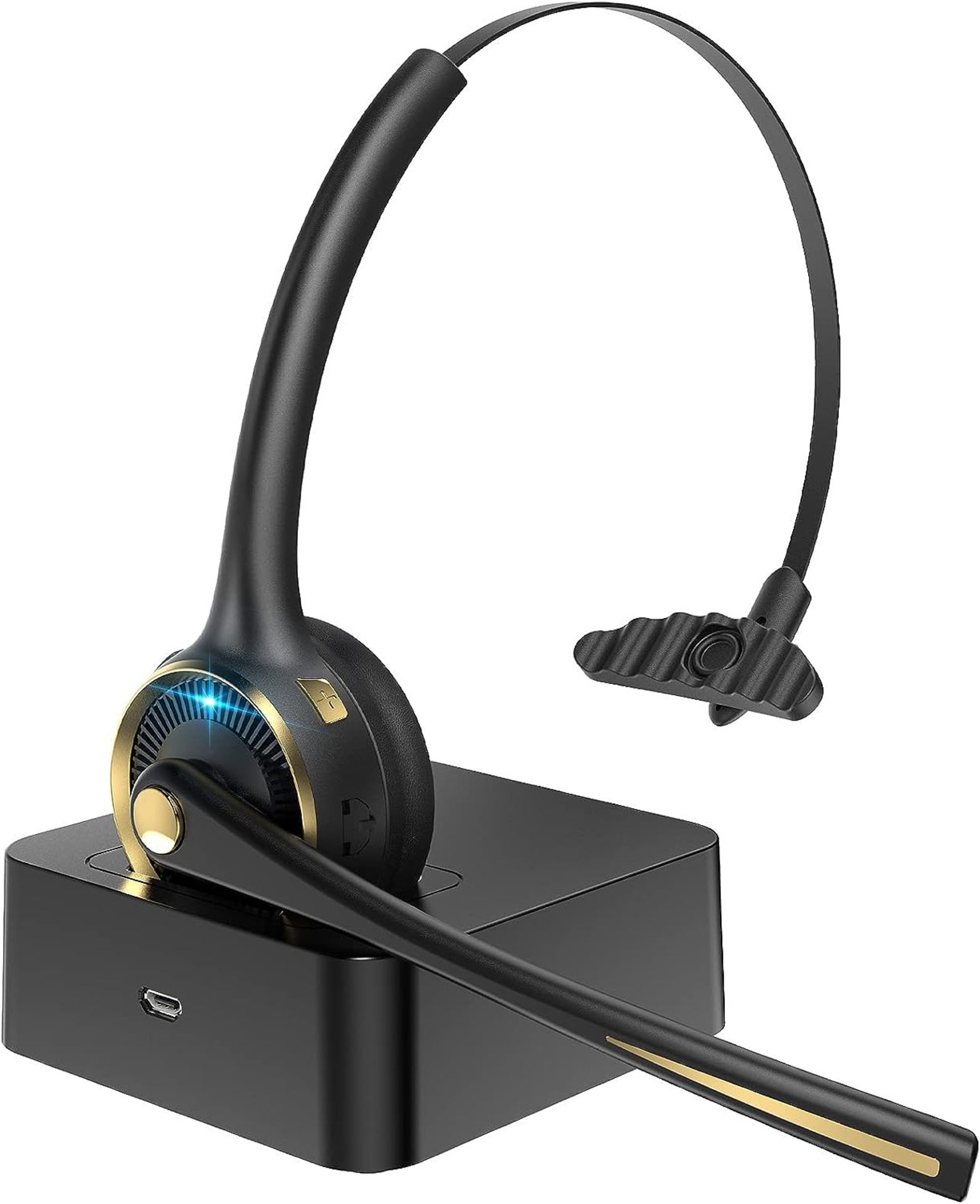 RRP £31.99 TSYMO Wireless Headset with Microphone - Noise Canceling Bluetooth Headphones with