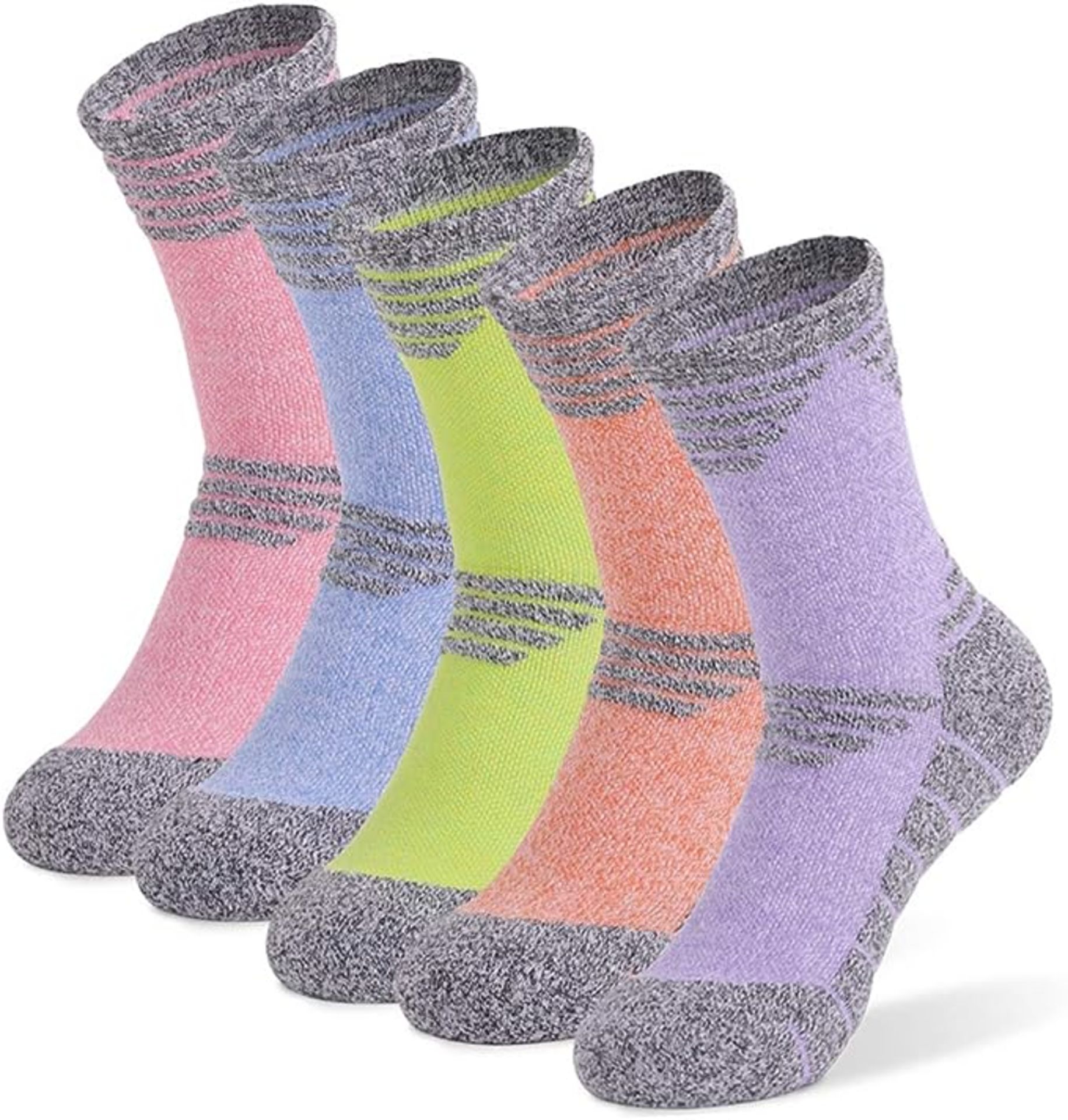 RRP £40 Set of 2 x Sammious 5 Pairs Women's Athletic Socks Breathable Wicking Cotton Multi