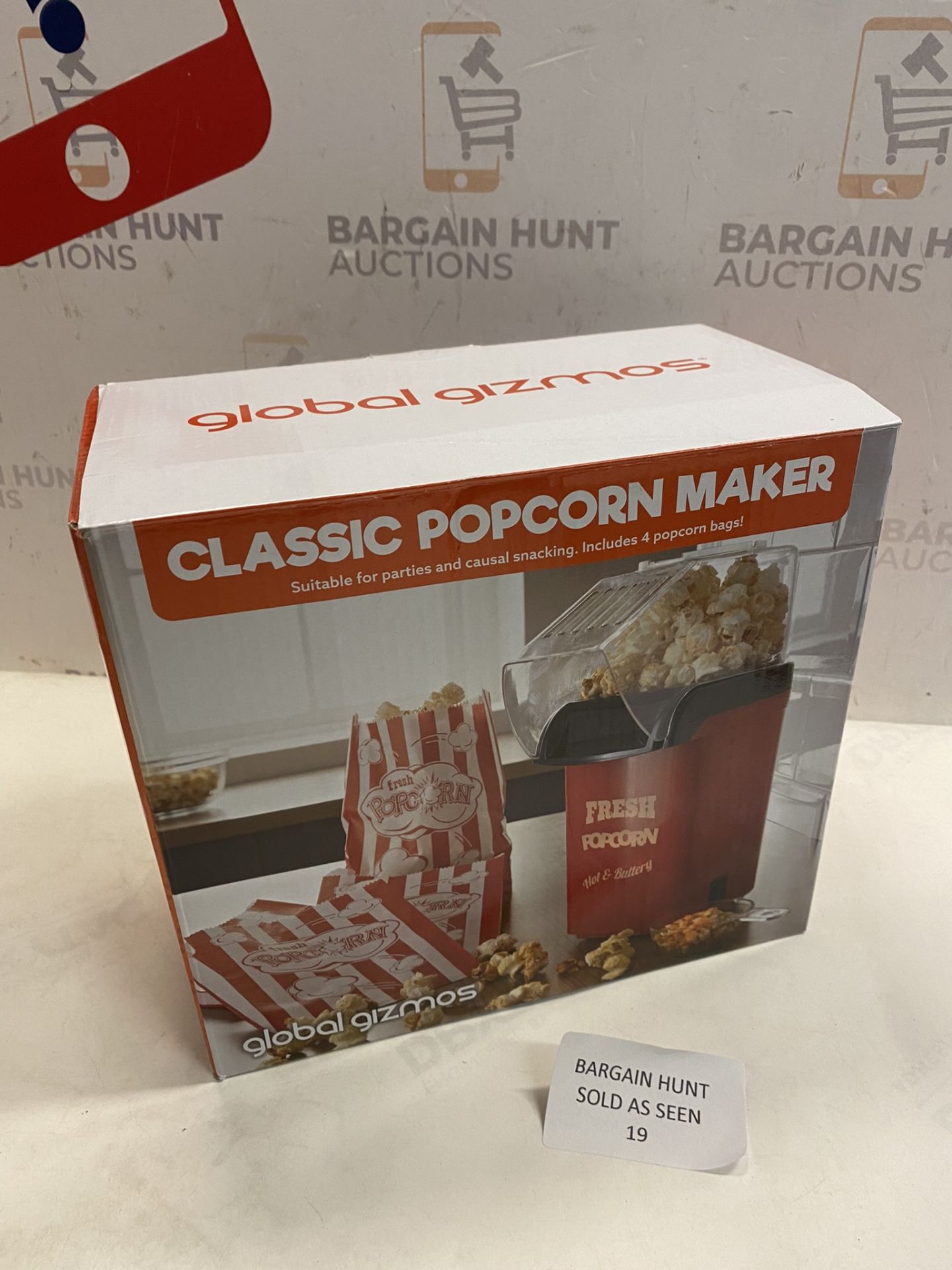 Global Gizmos Fat Free Hot Air Popcorn Maker, Red - Image 2 of 2