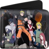 RRP £39 Set of 3 x Qerrassa Wallet Bi-Fold Anime Leather Wallets with Zip Coin Pocket, RFID Blocking