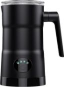 RRP £35.99 Milk Frother Electric - 4 in 1 Automatic Frothers 350ml Large Capacity Steamer Silent