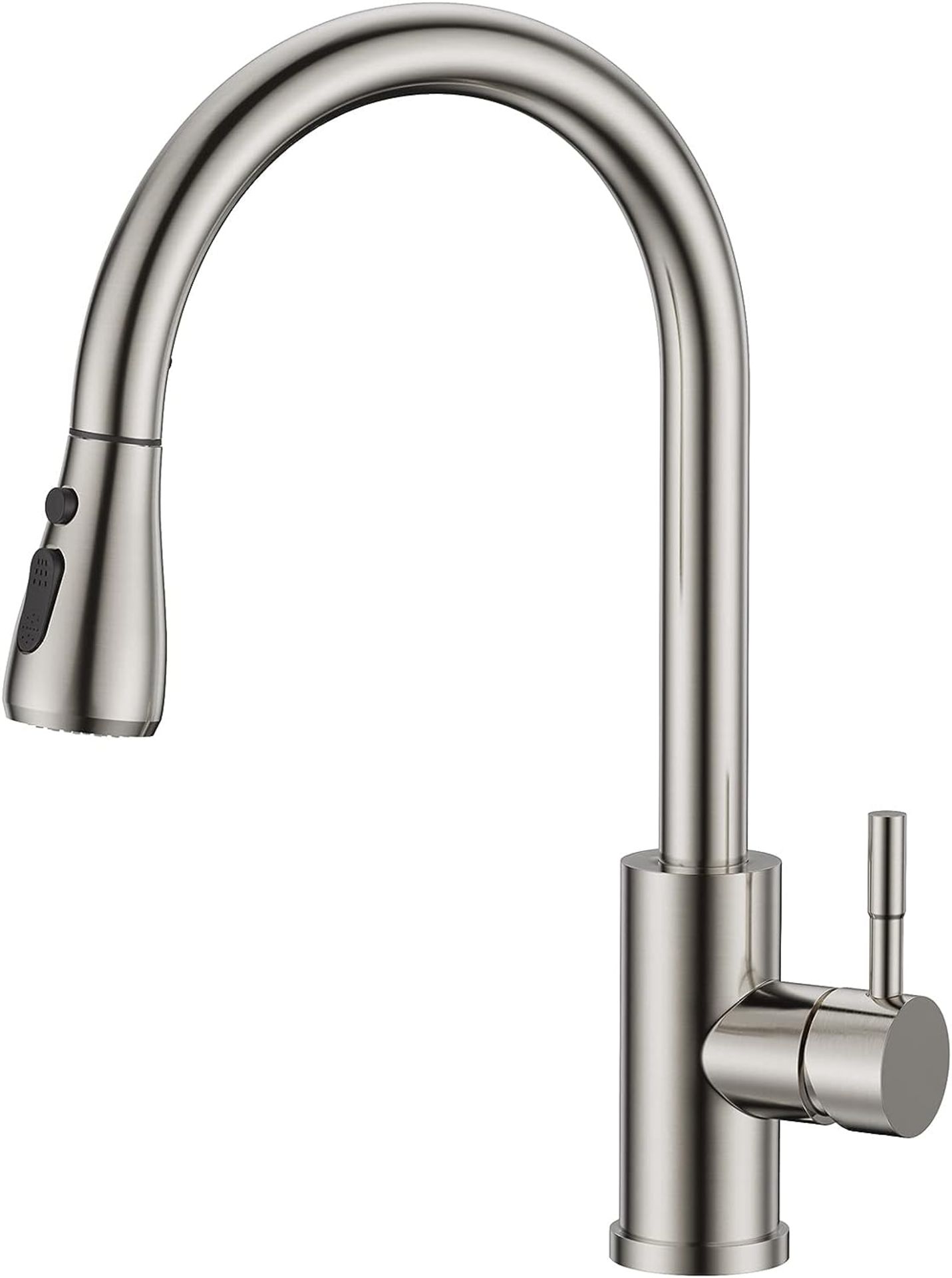 RRP £70.99 FORIOUS Kitchen Sink Tap Mixer, with Pull Out Spray, Swivel Single Handle High Arc Pull