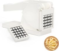 RRP £19.99 Yum Crispy French Fry Cutter, Professional Potato Slicer with Non-Slip Suction Cup