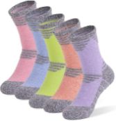 RRP £40 Set of 2 x Sammious 5 Pairs Women's Athletic Socks Breathable Wicking Cotton Multi