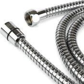 RRP £27 Set of 3 x H&S 1.75cm 69" Stainless Steel Replacement Shower Hose Anti-Kink - Chrome