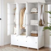 RRP £59.99 JOISCOPE Portable Wardrobe for Bedroom Storage Organizer Closet with Clothes Hanging