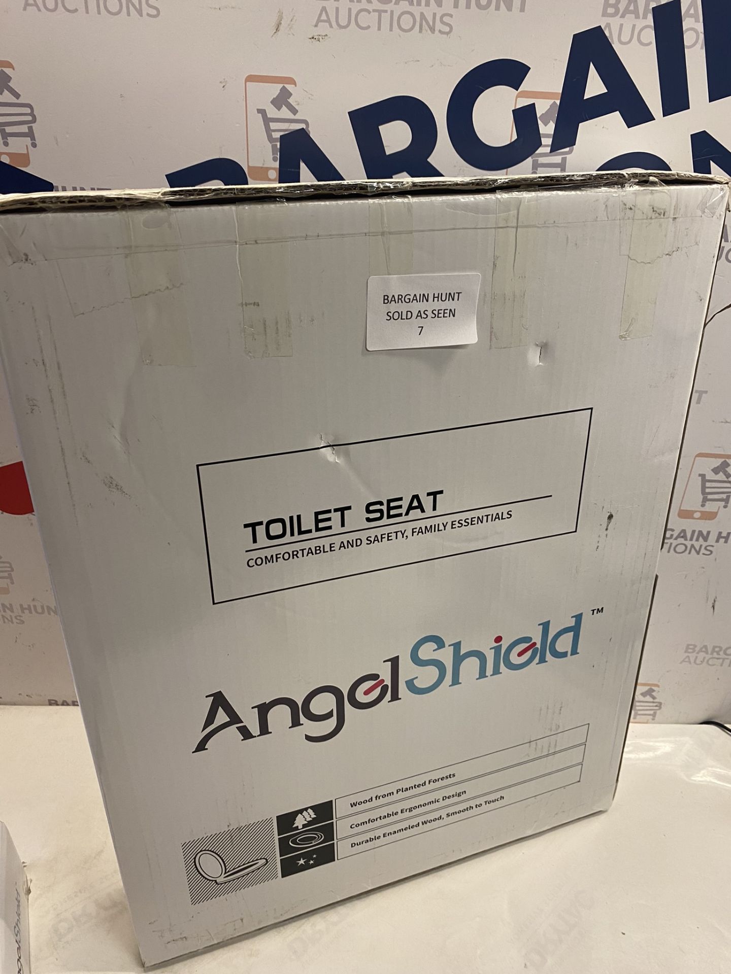 RRP £42.99 Angel Shield Antibacterial Wooden Soft Close Toilet Seat with Quick Release Adjustable - Image 2 of 2