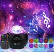 Bluetooth Speaker Night Light Projector with Remote Control Colour Changing Star Lights