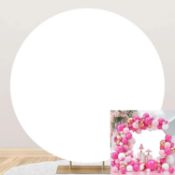 RRP £29.99 CSFOTO Polyester Diameter 2m White Round Backdrop Cover Pure White Solid Colour