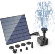 Approx RRP £200, Box of AISITIN Solar Water Fountains, 12 Pieces