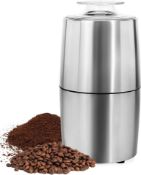 RRP £17.99 Coffee Grinder Electric - Turimon Stainless Steel Coffee Bean Grinder for Coffe