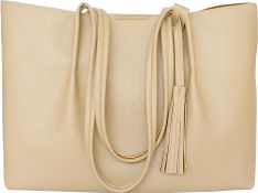 Tote Bag for women PU, Ladies Large Top Handle Leather Handbag Waterproof, Soft Shoulder Laptop Bag