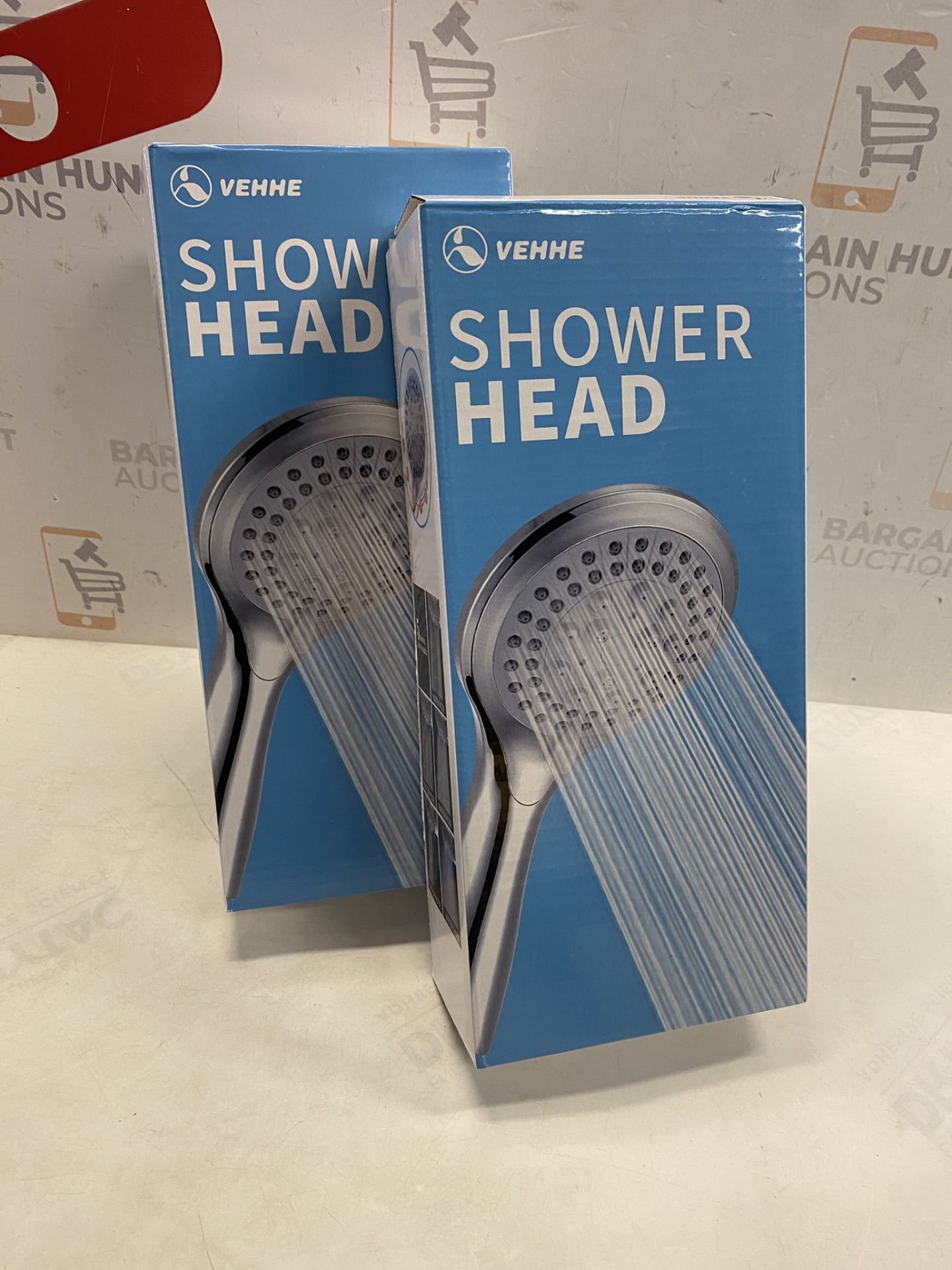 RRP £38 Set of 2 x VEHHE Shower Head Powerful Flow with 1.5m Chrome Hose Pressure Boosting Shower - Image 2 of 2
