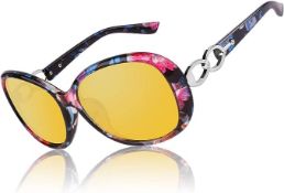RRP £32 Set of 2 x CGID Sunglasses Womens Ladies Polarised Retro Designer Sun Glasses