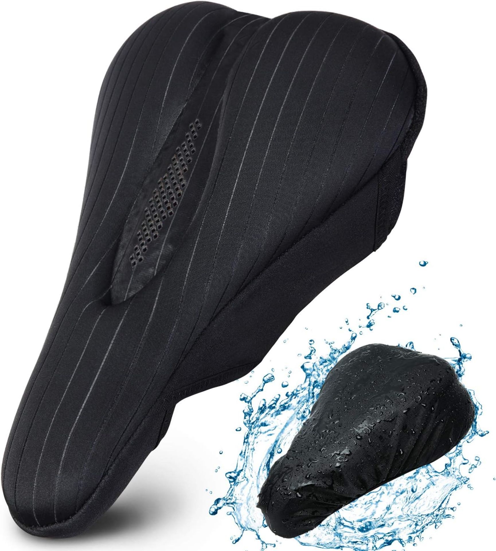 RRP £38 Set of 2 x Souke Sports Narrow Bike Seat Cover,Foam&Gel Cycling Seat Cushion Pad (colours