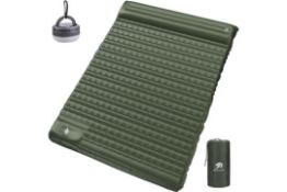 RRP £89.99 MLMLANT Double Camping Mat, 10cm Thick and 140cm Wide Inflatable Camping Mattress for 2