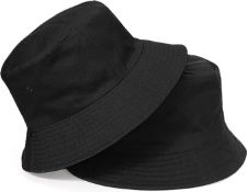RRP £60 Set of 4 x TAGVO Bucket Hat Unisex Big Reversible Cotton Fisherman Sun Cap Double Sided