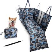 5-in-1 Dog Car Seat Cover for Back Seat, 100% Waterproof Car Hammock for Dogs, Scratchproof