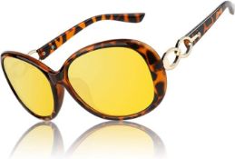 RRP £32 Set of 2 x CGID Sunglasses Womens Ladies Polarised Retro Designer Sun Glasses