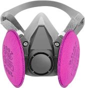RRP £48 Set of 3 x ANUNU Half Facepiece Respirator with Filters Against Dust Used in Painting,