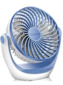 RRP £23.99 USB Desk Table Fan with Strong Airflow & Quiet Operation, Portable Cooling Fan Speed