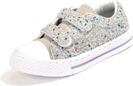 RRP £19.99 Girls Trainers Pumps Kids Summer Shoes Easy Fasten Casual Sneakers with Velcro Strap