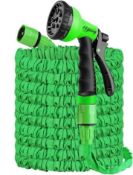 RRP £60 Set of 3 x Expanding Water Hose, 2 x 100FT and 1 x 50FT Expanding Hose Pipe