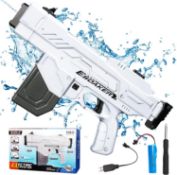 RRP £25.99 Electric Water Gun Toy: Automatic Water Pistol with 320ml Capacity Long Range, Powerful