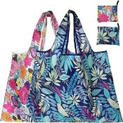 RRP £30 Set of 5 x 2-Pack Reusable Grocery Bags Shopping Bags Durable Washable Foldable Tote Bags