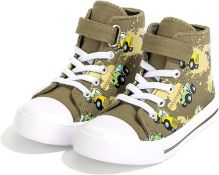 RRP £19.99 Boys Trainers High-Top Kids Easy Fasten Canvas Shoes Outdoor Lightweight Pumps Sneaker